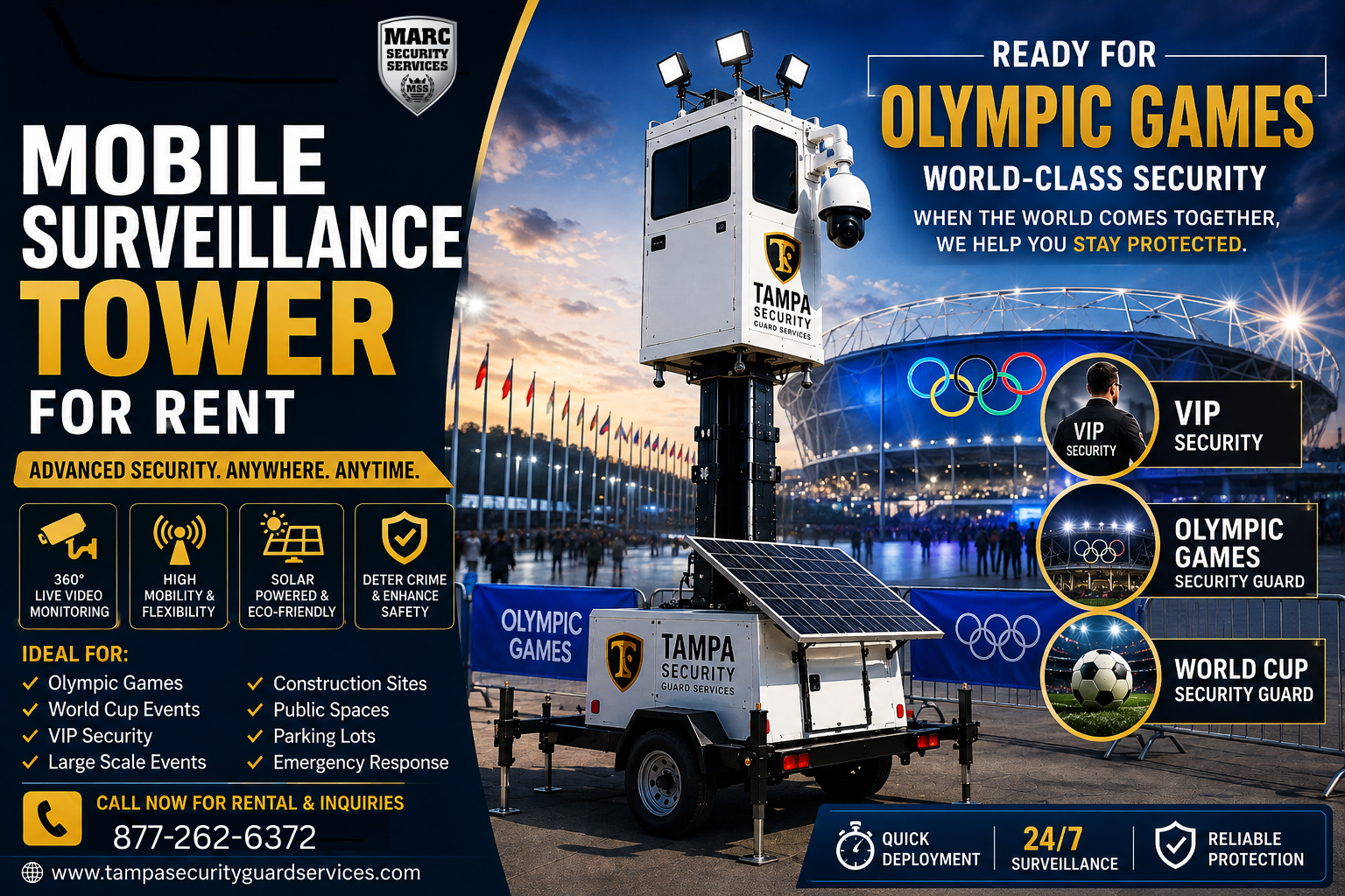 mobile surveillance tower for rent
